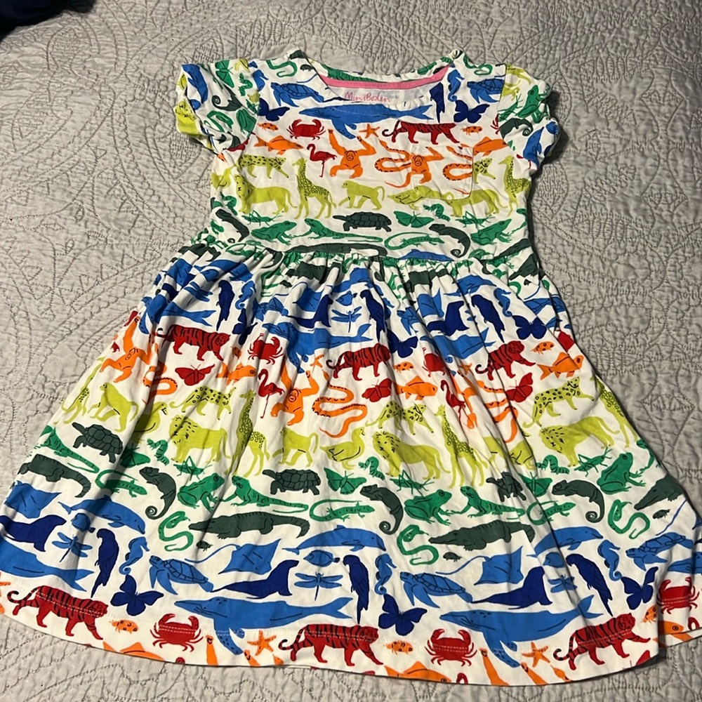 Mini Boden short sleeve animal dress